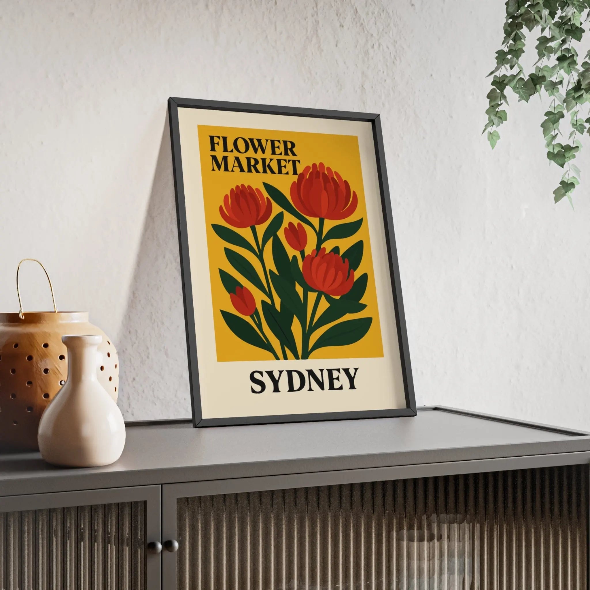 Flower Market Sydney Poster | Vintage Botanical Wall Art