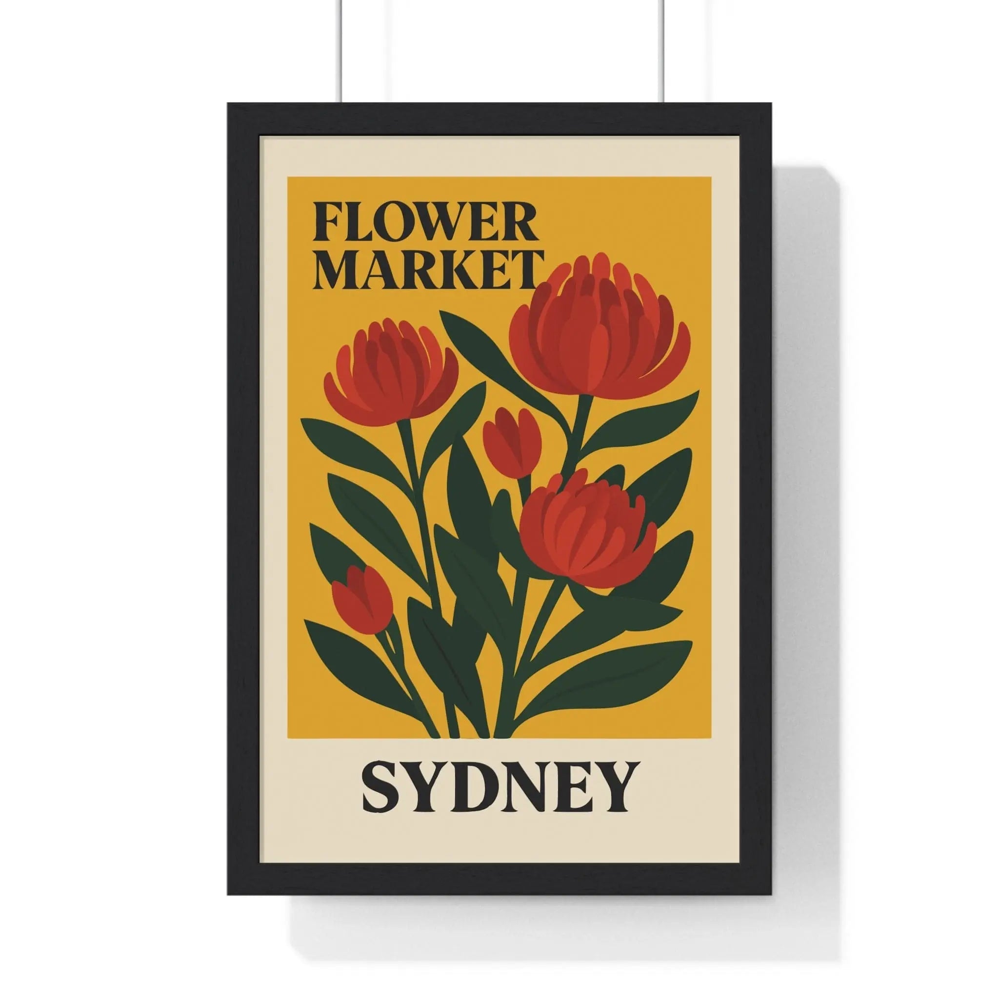 Flower Market Sydney Poster | Vintage Botanical Wall Art