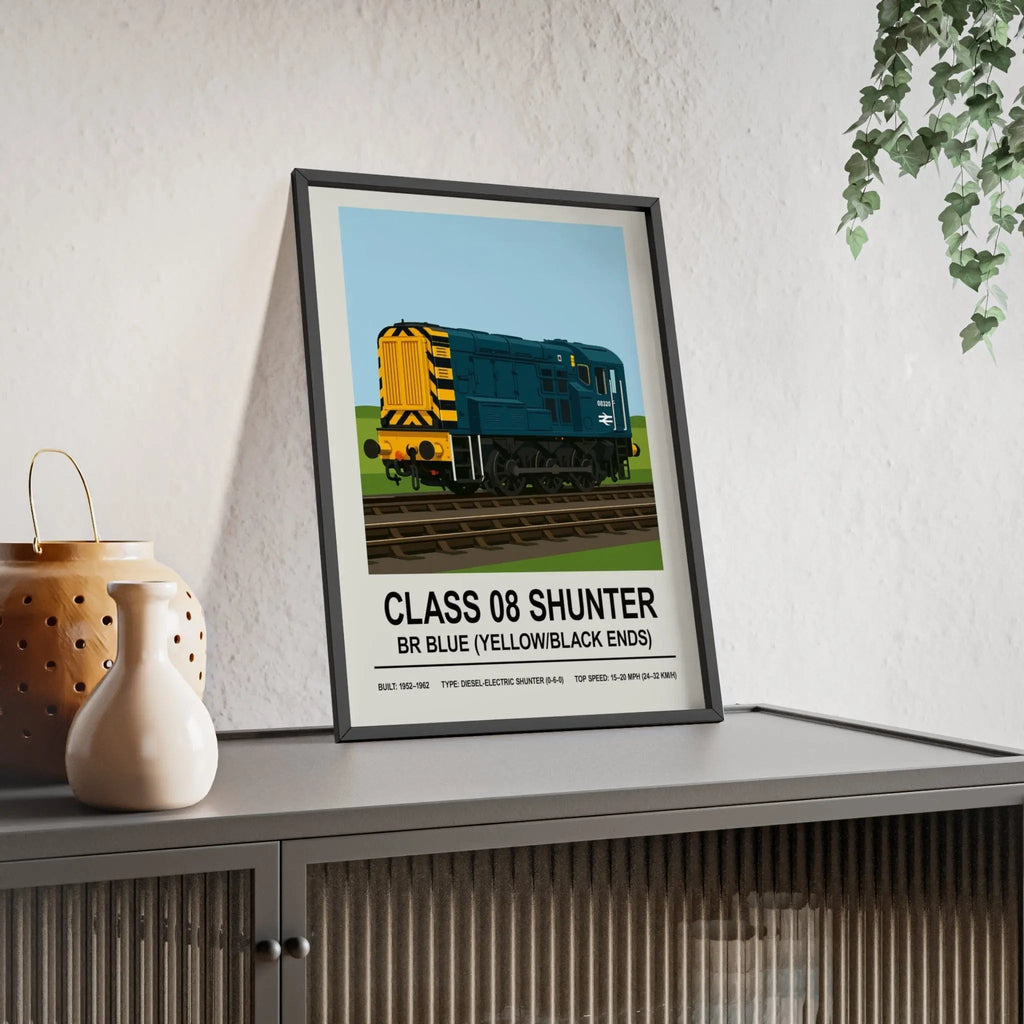Class 08 Shunter Poster Print | BR Blue Diesel Train Art