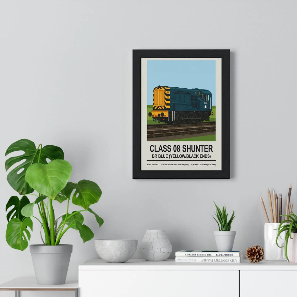 Class 08 Shunter Poster Print | BR Blue Diesel Train Art