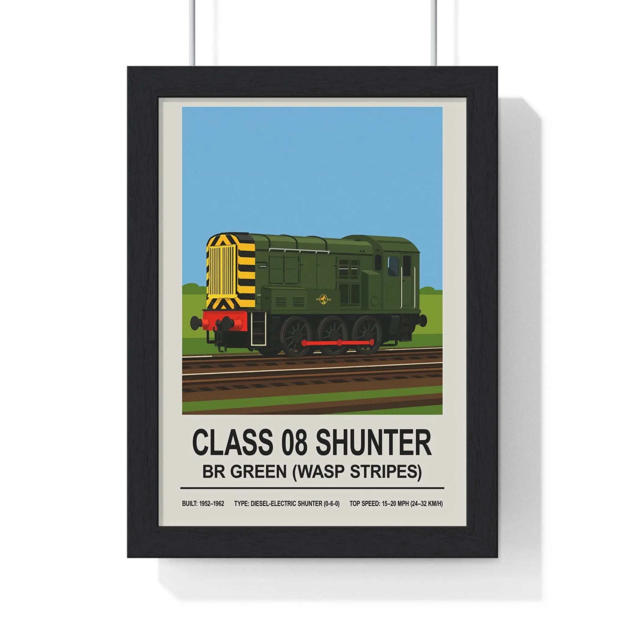 Class 08 Shunter Poster Print | BR Green Diesel Train Art