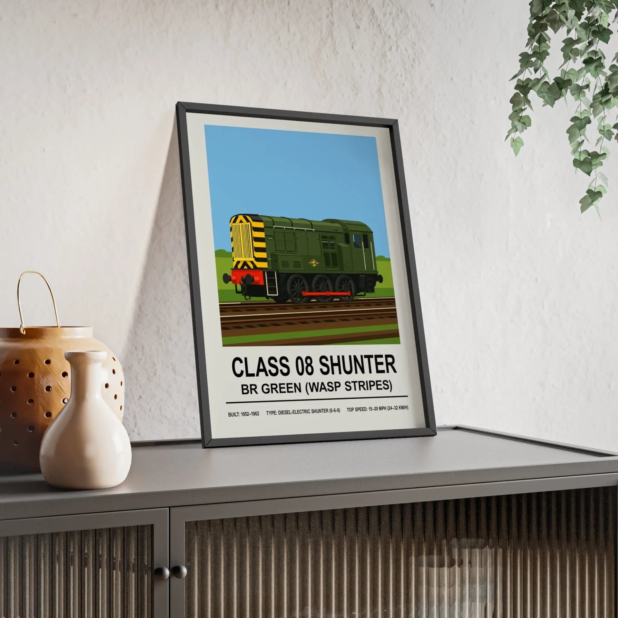 Class 08 Shunter Poster Print | BR Green Diesel Train Art