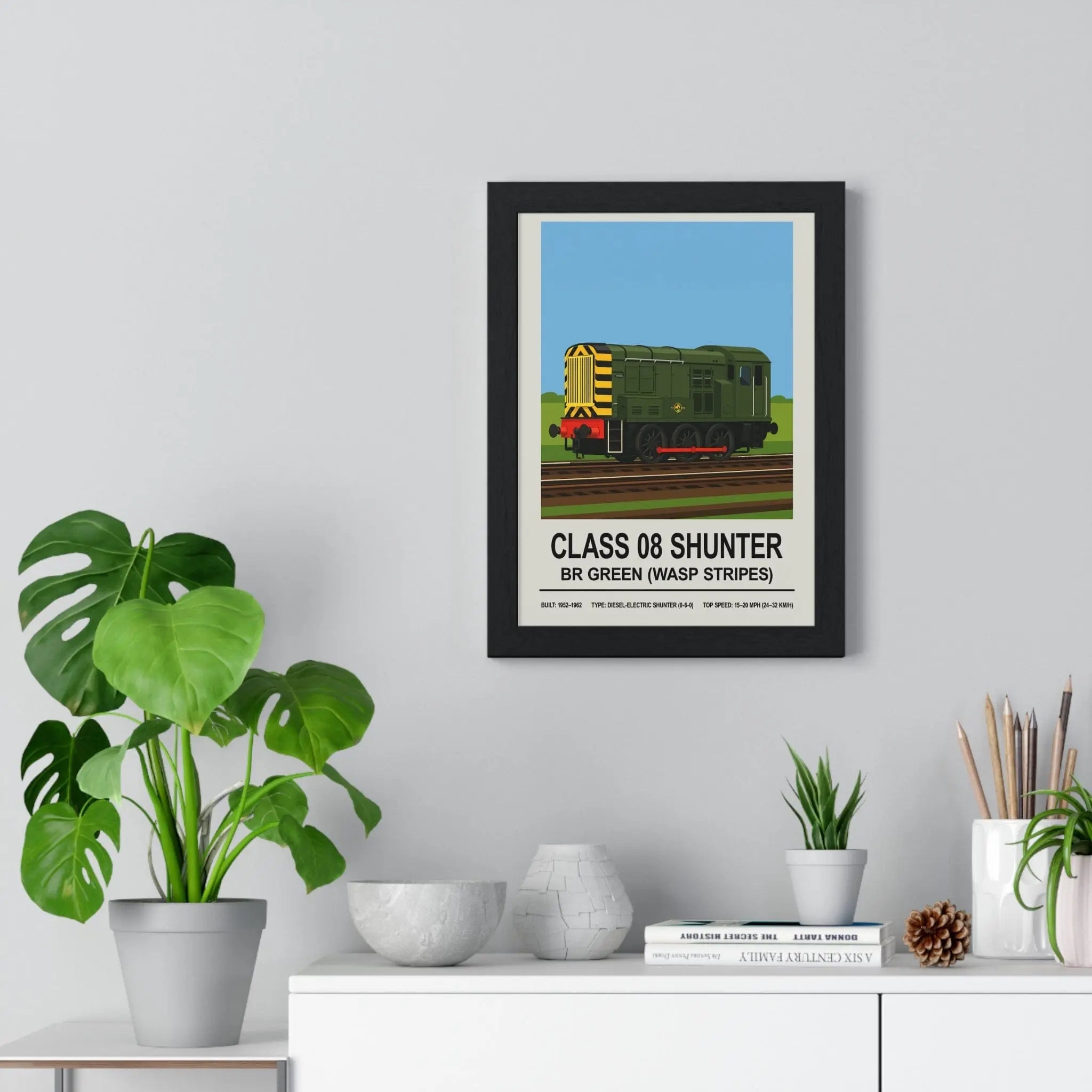 Class 08 Shunter Poster Print | BR Green Diesel Train Art