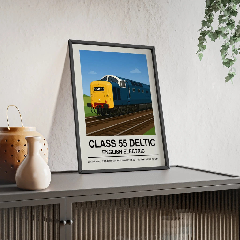 Class 55 Deltic Poster | English Electric Diesel Locomotive Wall Art