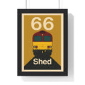 Class 66 Shed Train Poster – EWS Locomotive Wall Art for Railway Fans