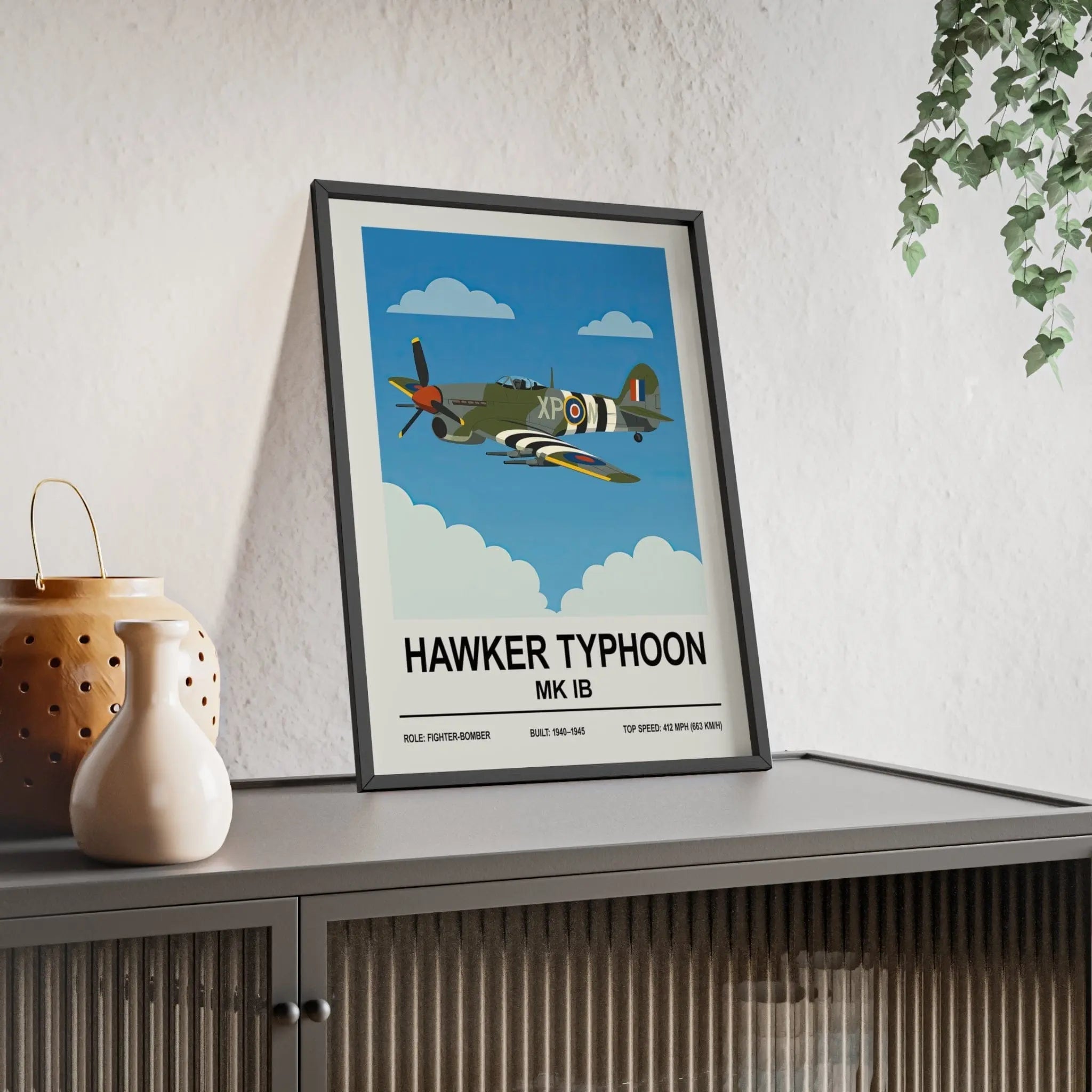 Hawker Typhoon Poster | WWII Fighter-Bomber Plane Print