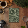 Green Shrooms, A5 Softcover Notebook